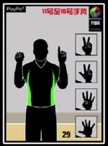 篮球裁判手势21号手势,篮球裁判手势大全及图解