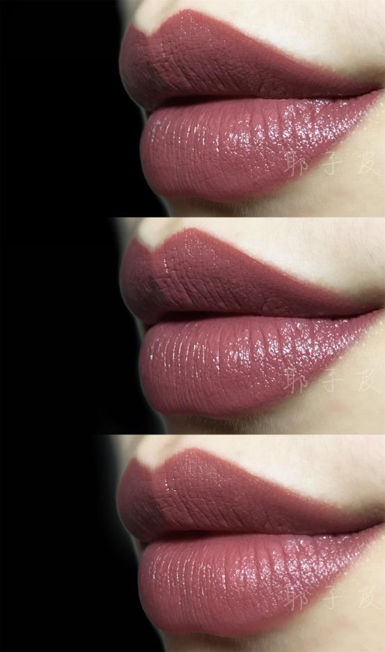 紫调豆沙色口红和红调豆沙色口红,巴黎欧莱雅161口红轻吻豆沙