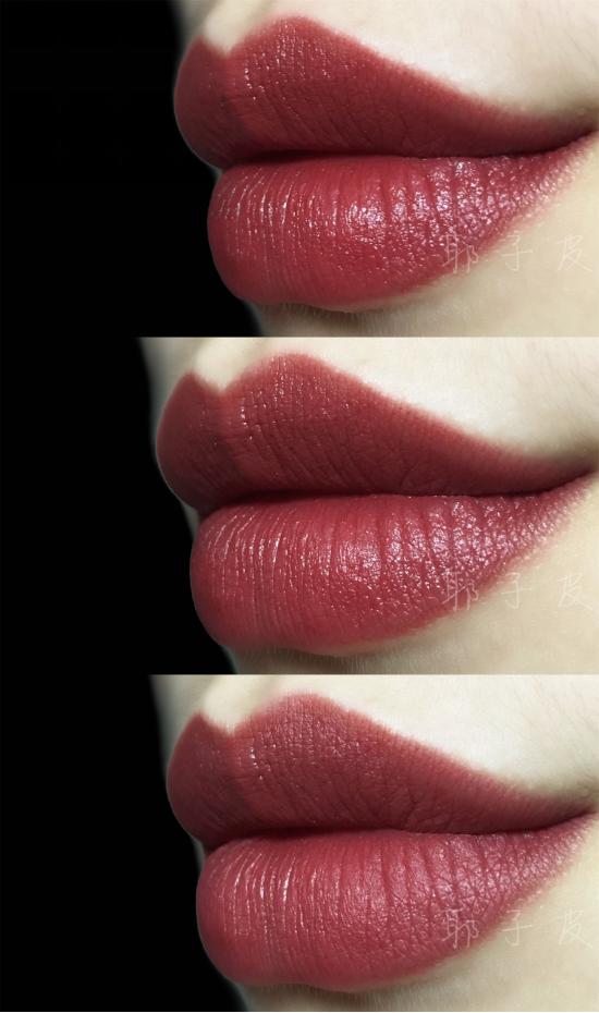 紫调豆沙色口红和红调豆沙色口红,巴黎欧莱雅161口红轻吻豆沙