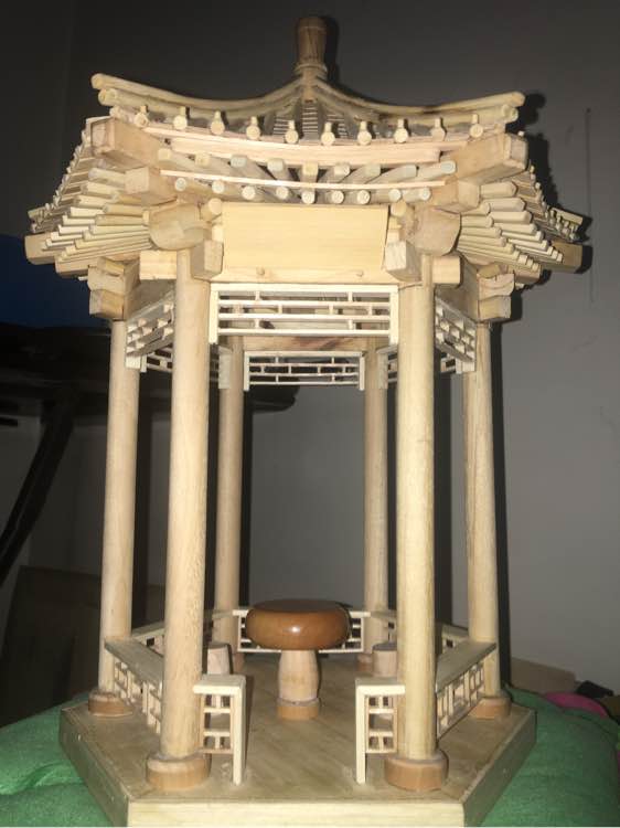 看了古建筑然后就自己动手制作一个亭子，快来学习哦
