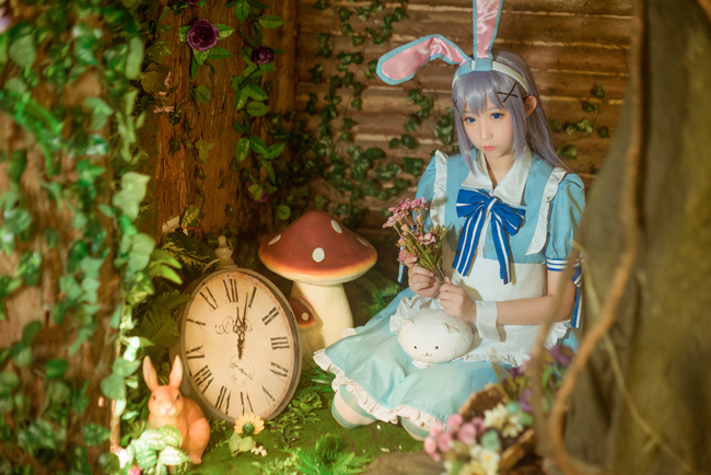 香风智乃cos假发造型过程,香风智乃cos正片户外