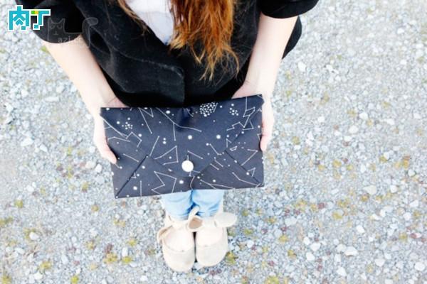 信封式手拿包布艺,布艺钱包的缝制方法图解