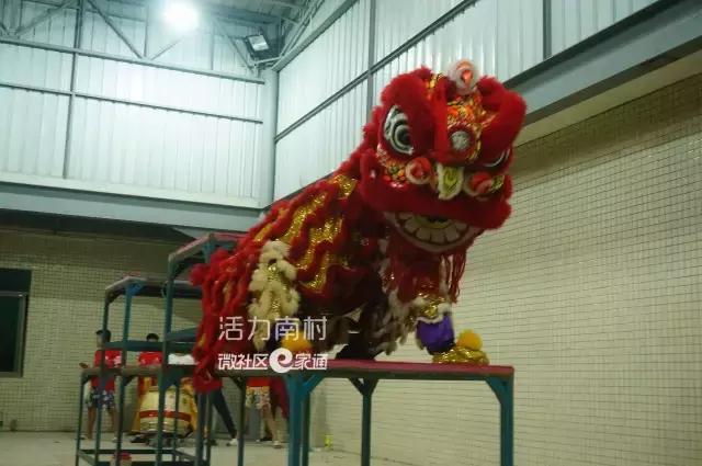 龙狮团醒狮表演视频,广州番禺沙头汀根龙狮团