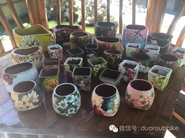 手绘多肉花盆教程,多肉花盆迷你拇指盆手绘