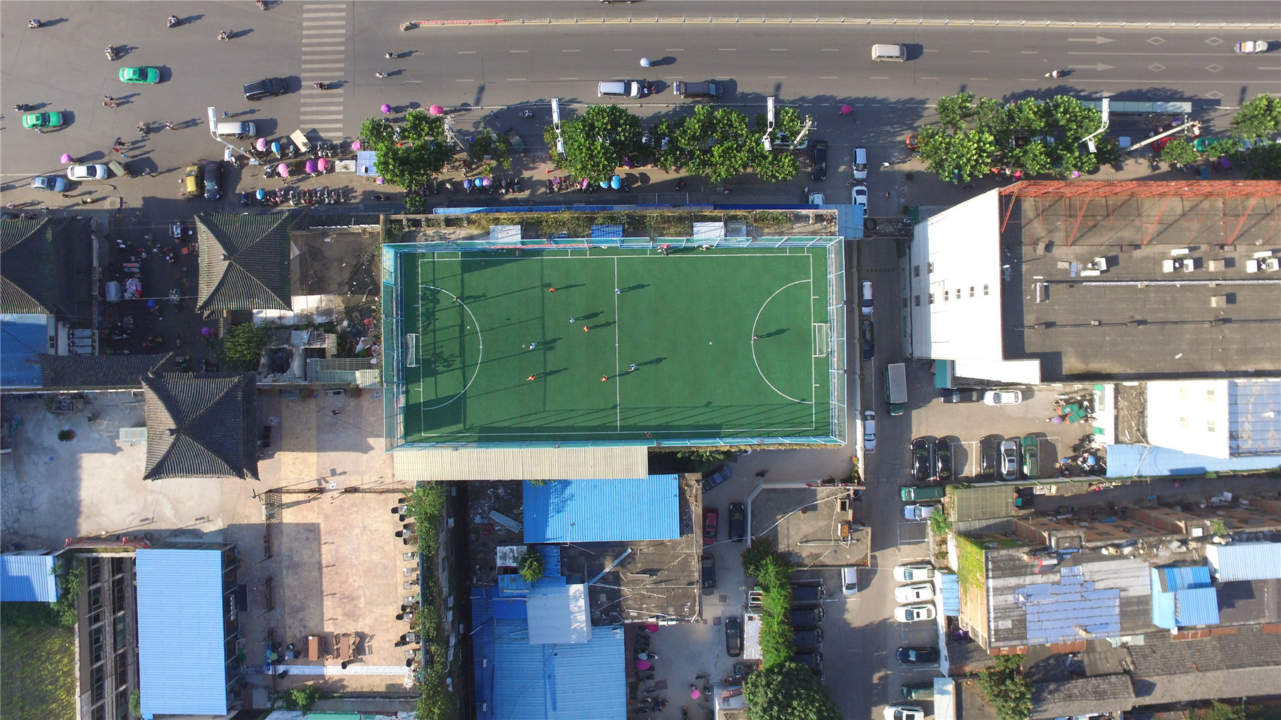 阜阳足球比赛视频,空中看阜阳大型航拍