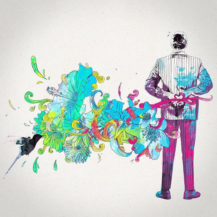 一位年轻艺术家的肖像,一位大师的插画