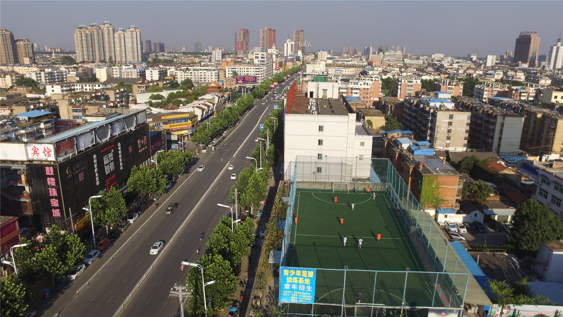 阜阳足球比赛视频,空中看阜阳大型航拍