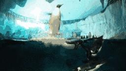 你以为他们在喂企鹅，其实他们在练腹肌