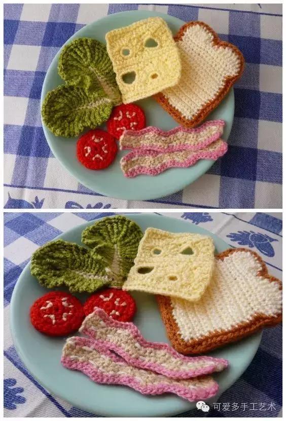 毛线编织蔬菜大全图解,手残党学会的毛线编织小技巧