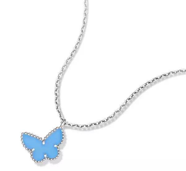 vca四叶草带钻项链系列,vca梵克雅宝四叶草项链