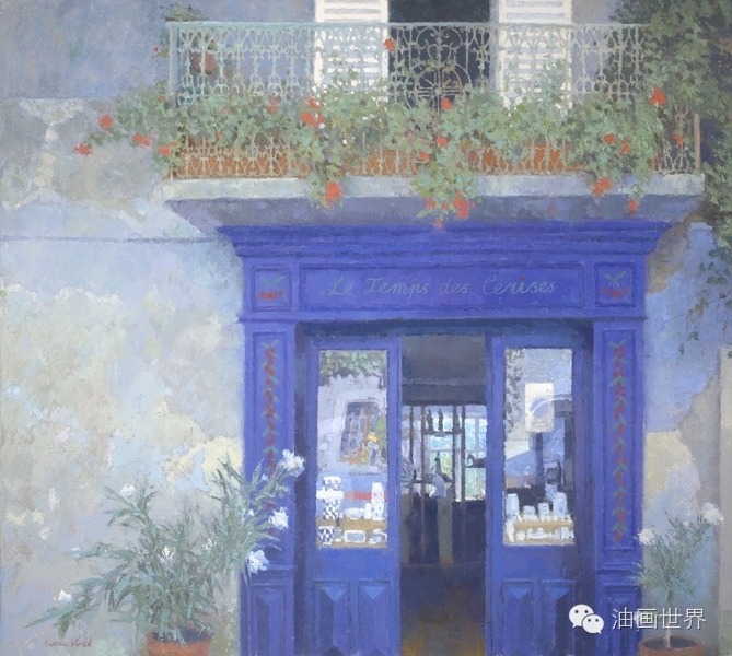 禅意山水意境油画,浓郁诗意的风景油画