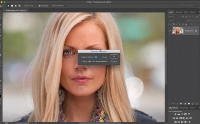 用ps修复大小眼,ps改善大小眼