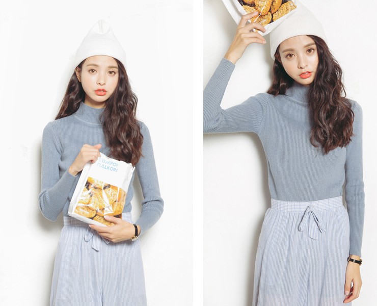 韩国毛衣的特点,韩国东大门高领毛衣