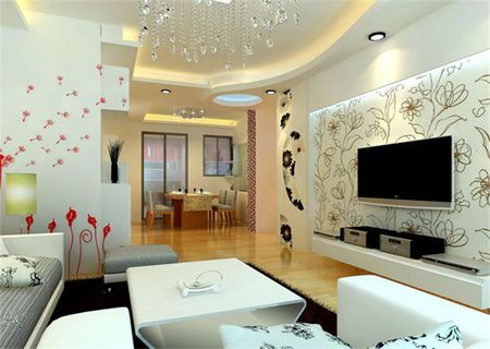 惊艳的客厅背景墙,小户型客厅装修图电视背景墙
