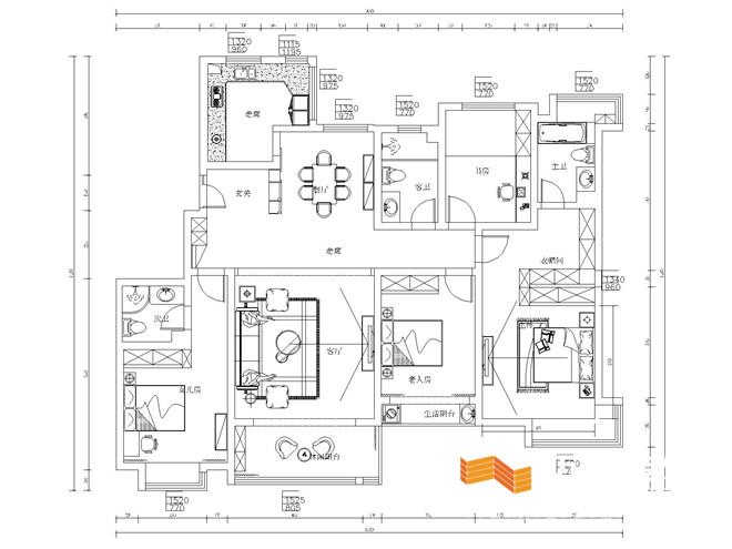 国华印象107平装修,济南东城逸家180平装修案例