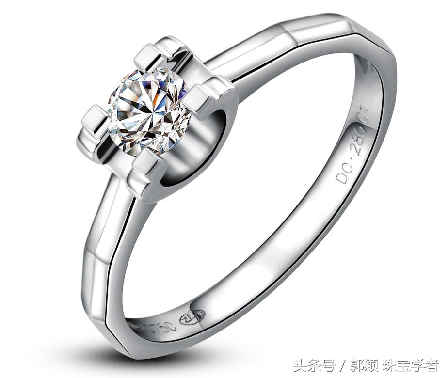 50分钻戒用铂金还是18k做戒托合适,钻戒戒托选18k黄金和18k白金