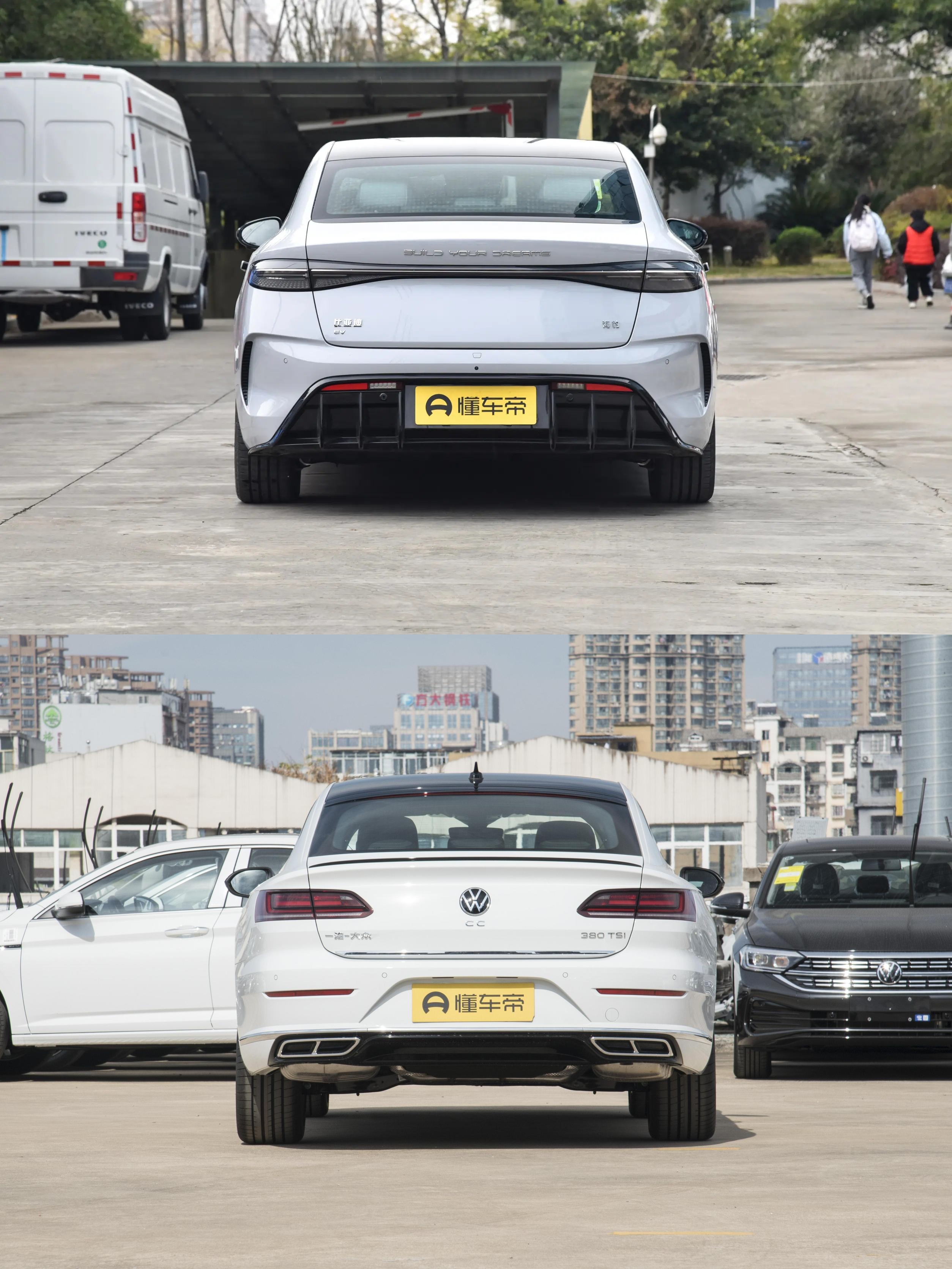 比亚迪汉对比大众cc视频,大众cc和比亚迪汉尊贵谁值得入手