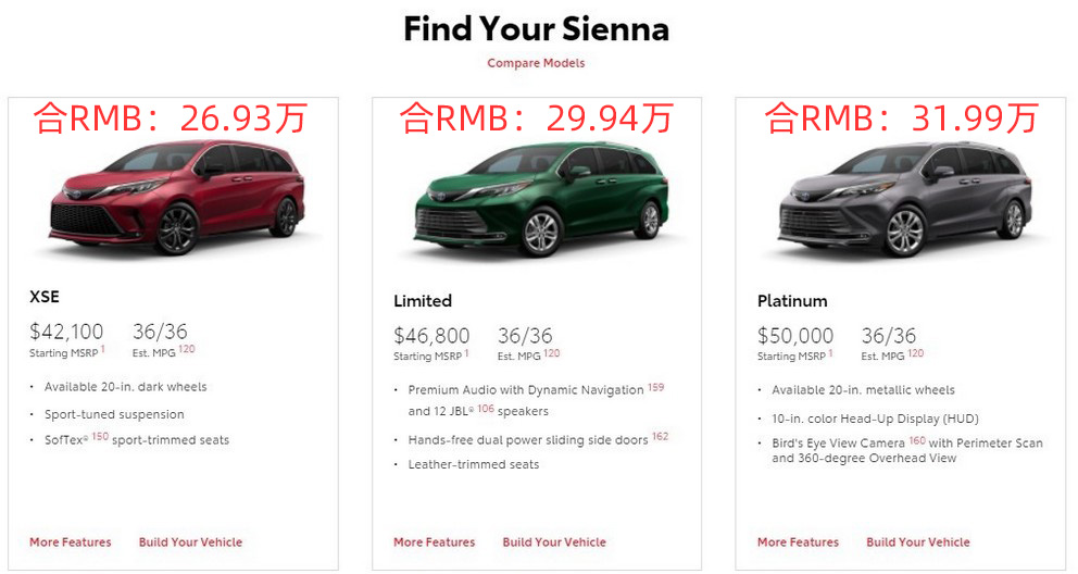 中美版本赛那对比价格差异大美版多媒体更好用中版电池更无忧