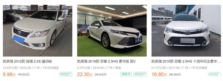 凯美瑞双擎混动车型保值率,保值率最好的二手车凯美瑞