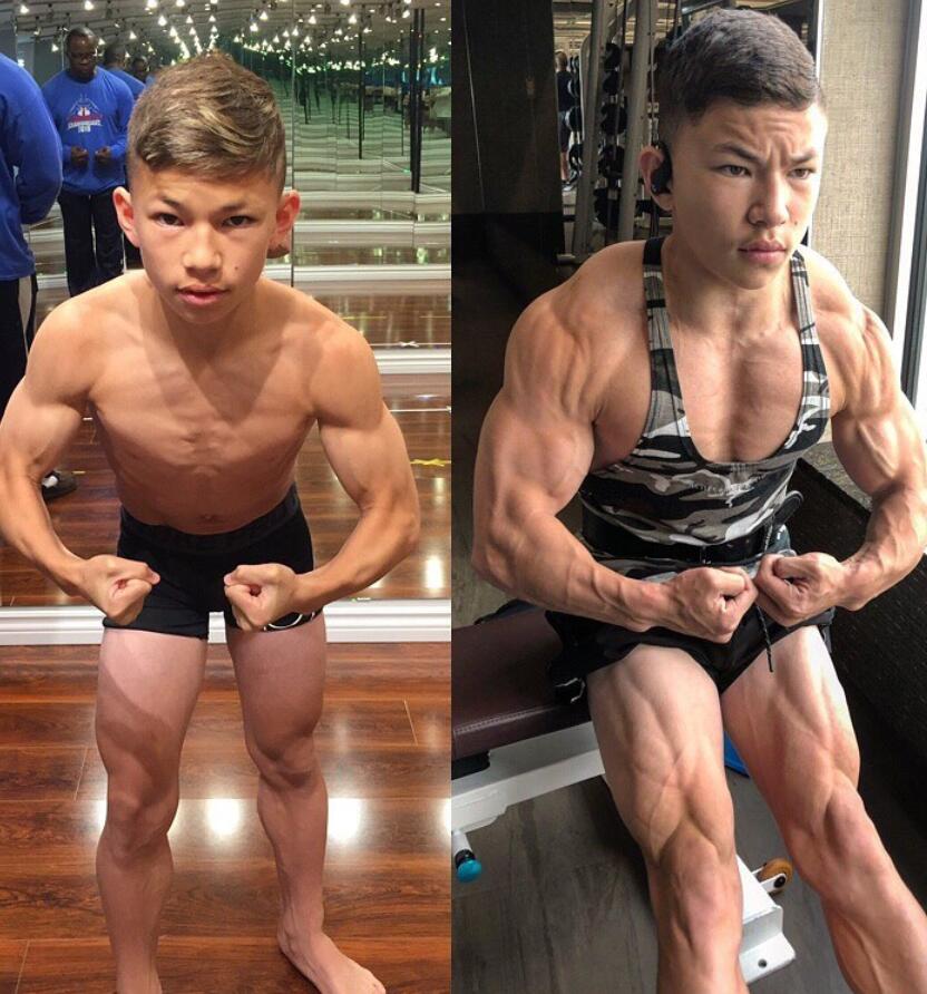 17岁亚裔男孩，为何练出如此强壮体魄？2年实现120万粉丝和5%体脂