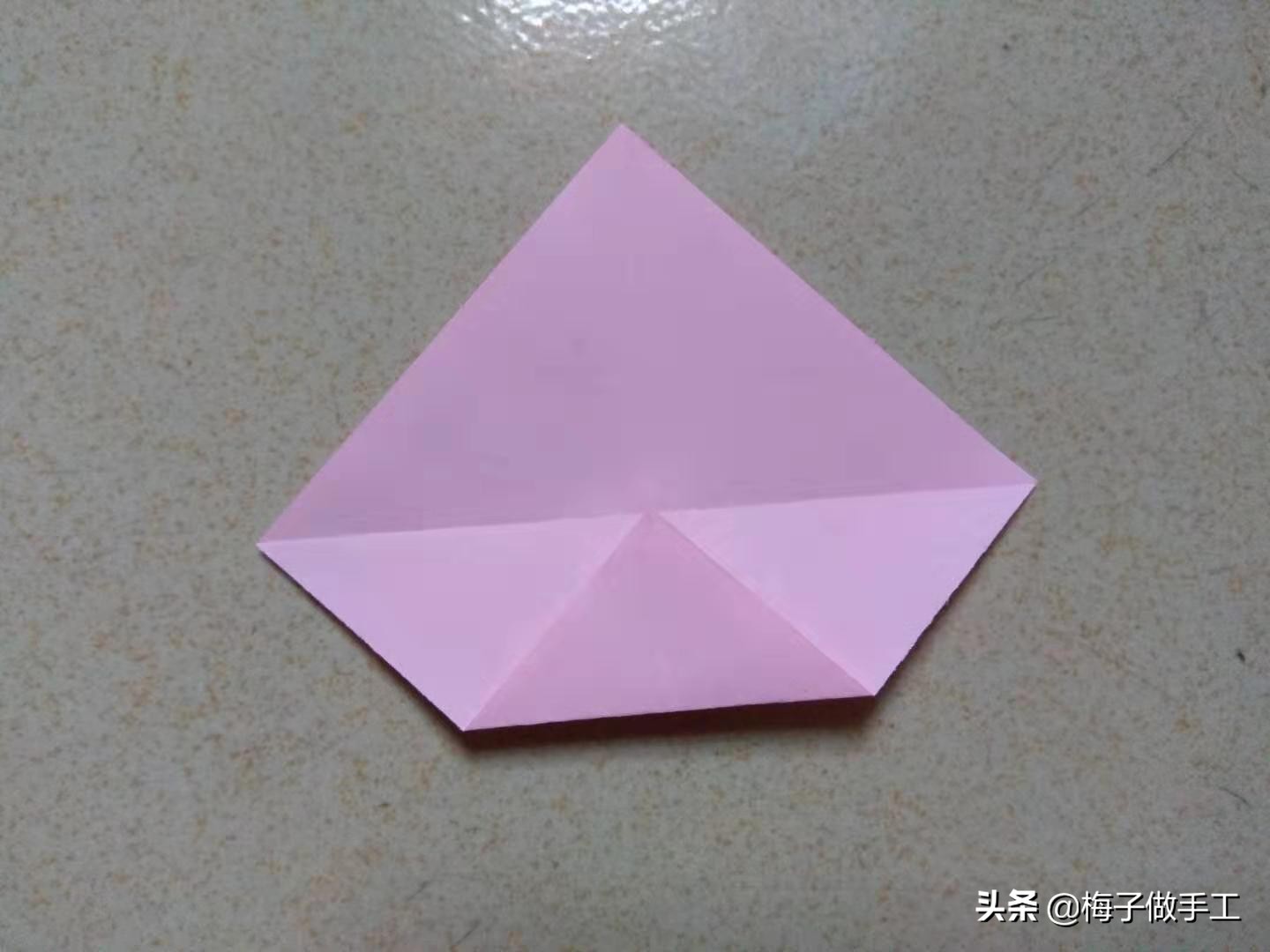 儿童手工折纸教程平底鞋,儿童手工折纸折鞋子