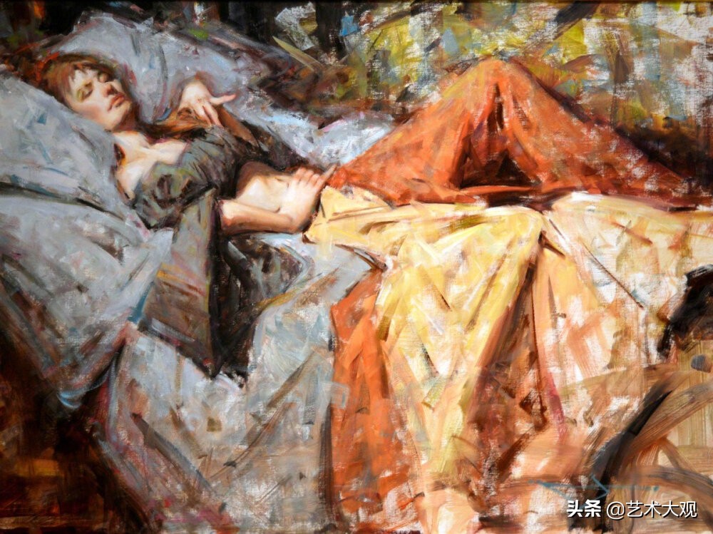 美国当代艺术家彼得亚当斯油画,美国画家凯文麦克弗森风景油画