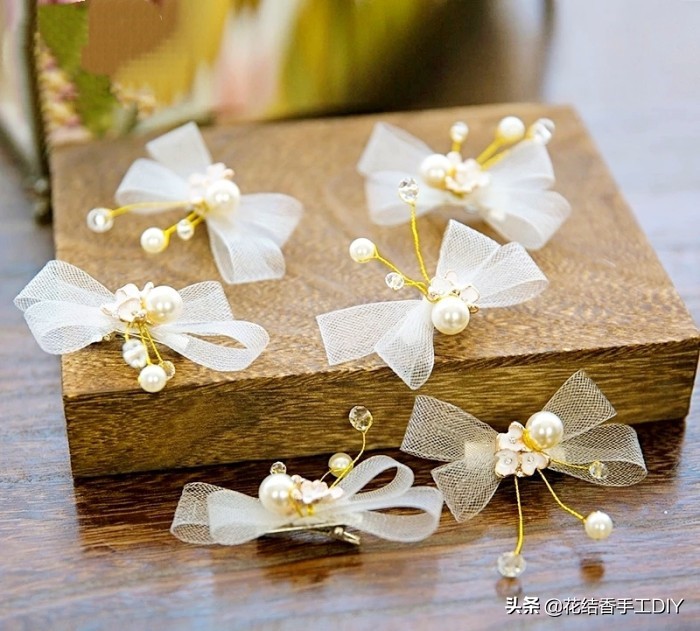 小敏钩针发夹发饰图解,鸭嘴夹钩针发夹发饰图解