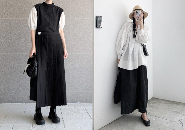 黑白色韩国穿搭 (怎样用黑白两色穿出日系穿搭)