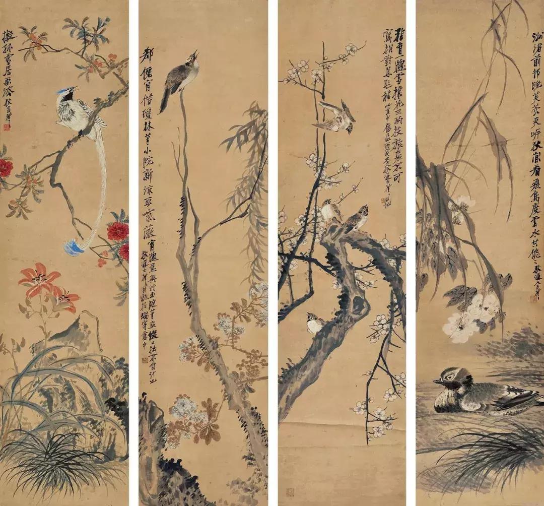 潘天寿100幅花鸟画欣赏,潘天寿花鸟画简史