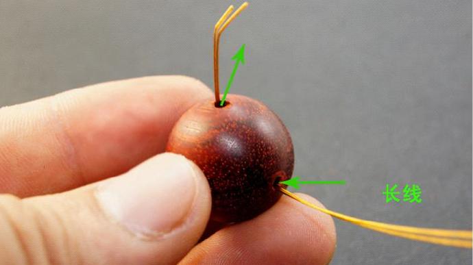 佛珠手链三通穿法及吉祥结编法,橡皮筋佛珠三通的穿法慢步骤