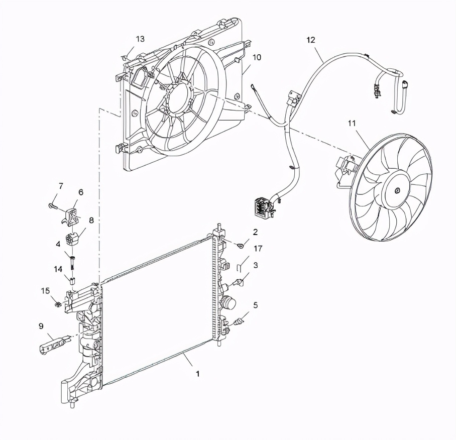 英朗水箱风扇通电一直转,英朗停车后风扇一直转是怎么回事