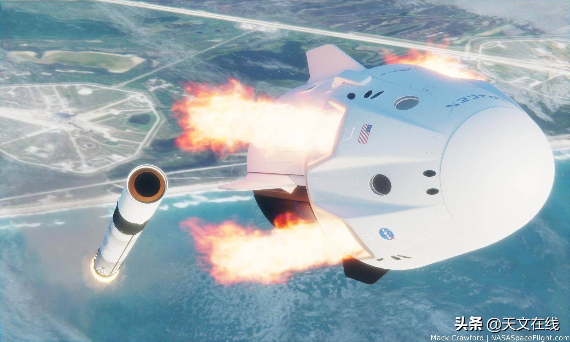 直击spacex龙飞船首次载人飞行,spacex载人龙飞船返航