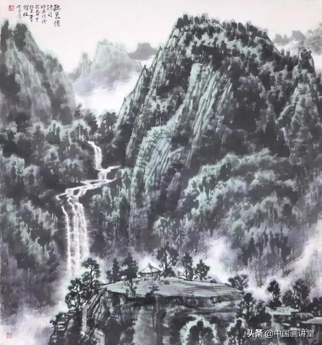 中国画山水画临摹技法,中国画山水画写意教学