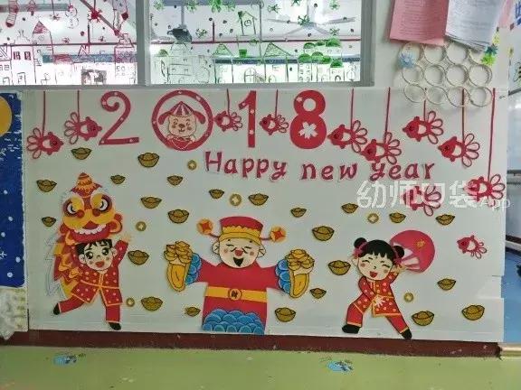 幼儿园元旦新年吊饰环创简单好看,幼儿园元旦墙面挂饰环创
