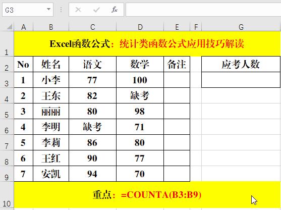 excel统计函数公式使用教程大全,excel统计类函数公式