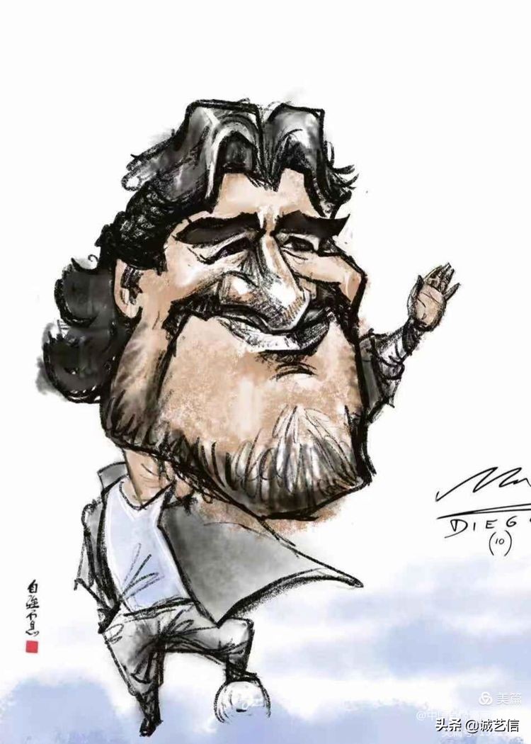 马拉多纳高清漫画壁纸,马拉多纳漫画