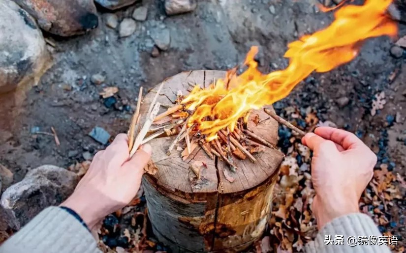 野营之光—瑞典火炬，是一种高效的烹饪篝火