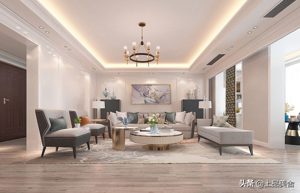 装修美式轻奢风格大平层,大平层200-300平美式轻奢风格