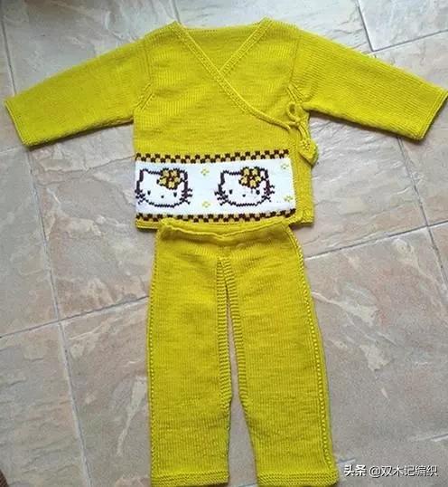 从上往下织开衫毛衣教程斜襟,0-6个月宝宝斜襟毛衣小开衫全过程