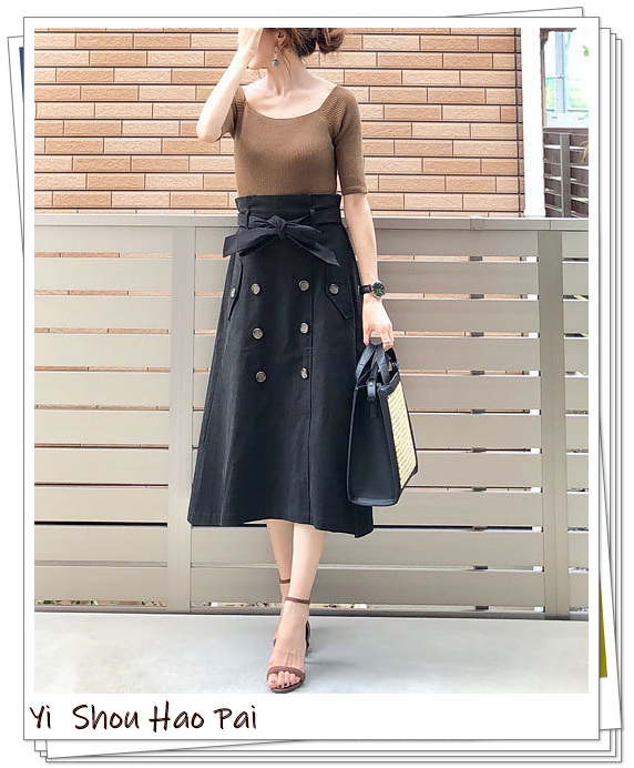 中长款风衣半裙,搭风衣的长半裙