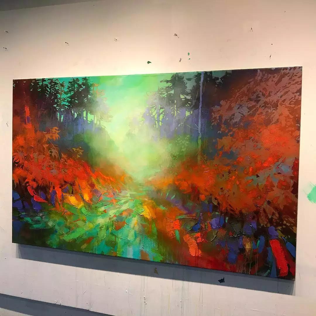 三个画家笔下的雪景,三位油画家的风景画