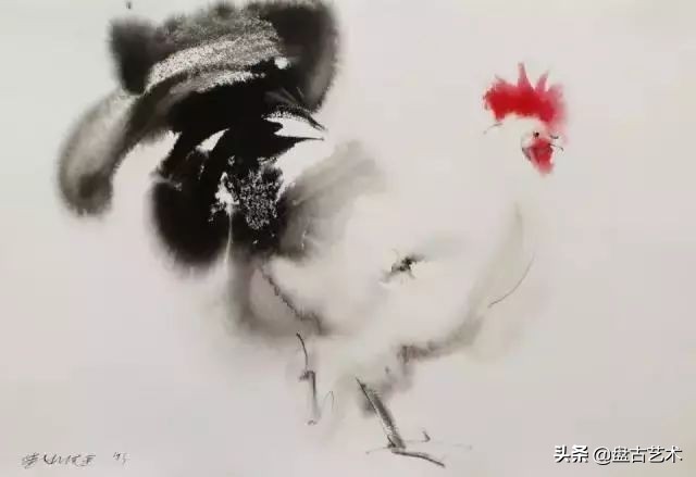 盘古文化艺术国画,盘古在宇宙中开天辟地国画