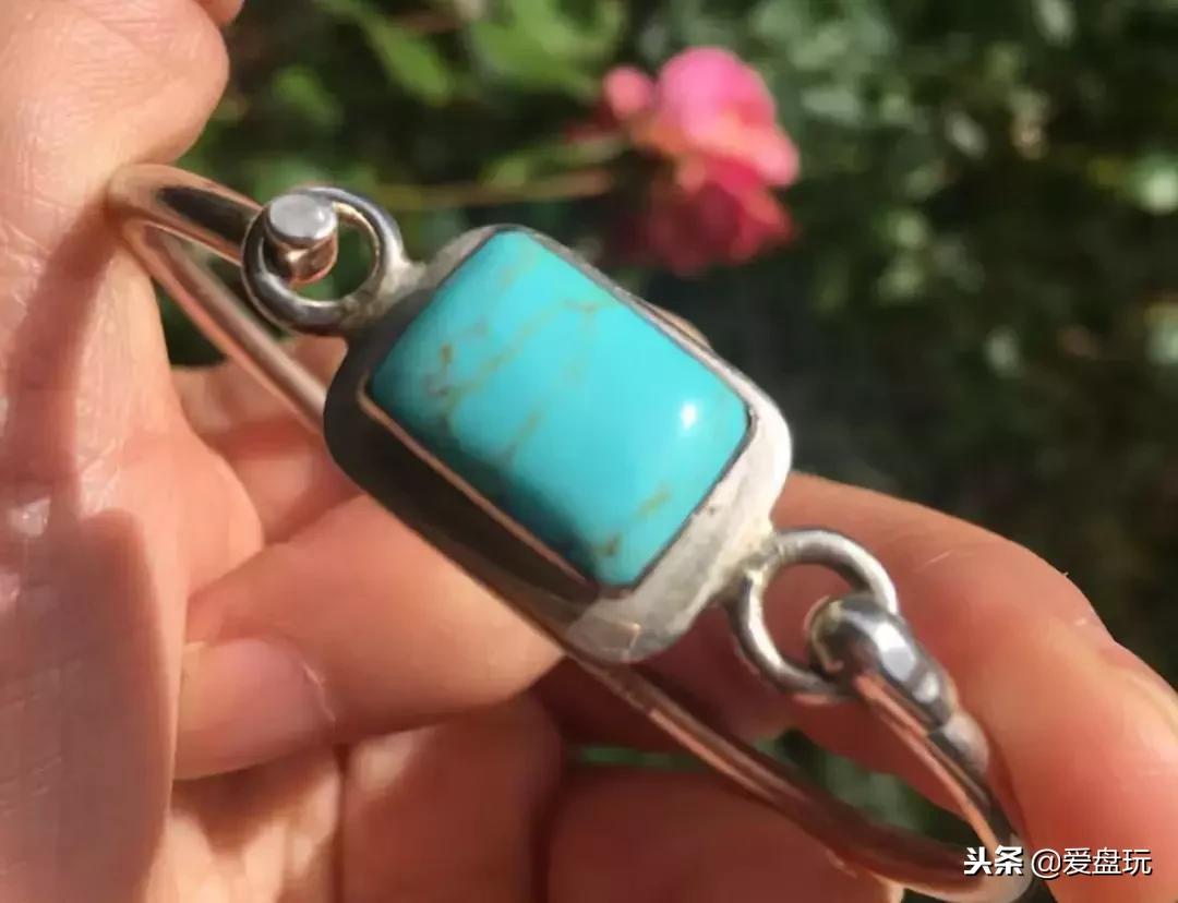 美国天然绿松石真品,美国老料绿松石