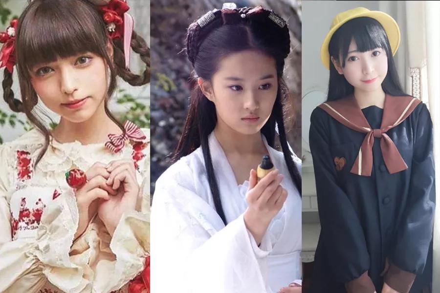 汉服洛丽塔jk裙,jk洛丽塔汉服素材视频