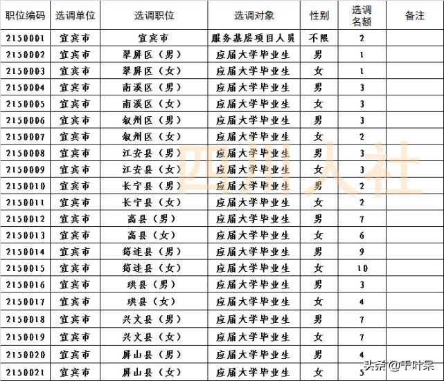 四川省选调生基层工作公告,四川省2020选调大学生到基层