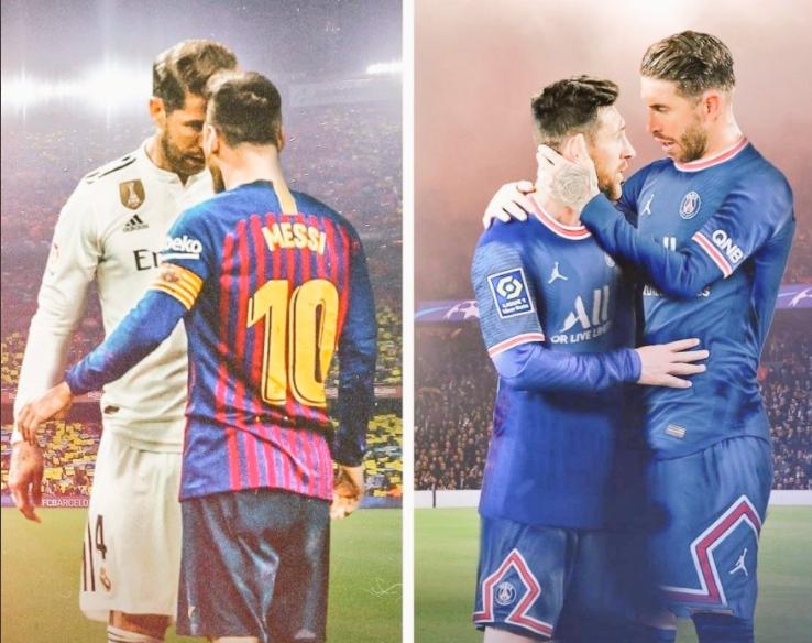 拉莫斯与梅西欧冠,拉莫斯和梅西更衣室见面