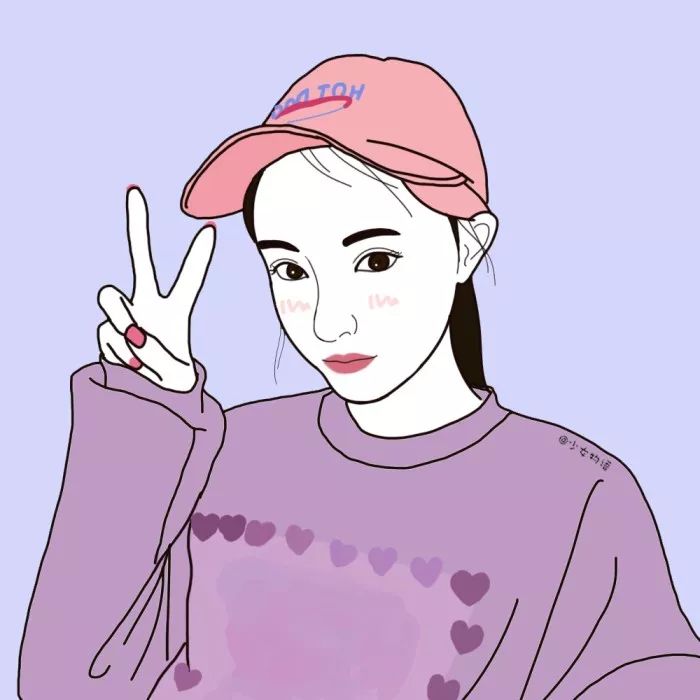 森系简约黑白手绘头像,个性原宿风手绘头像