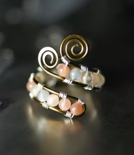 怎么用一根5厘米线做戒指,diy绕线戒指大全图解