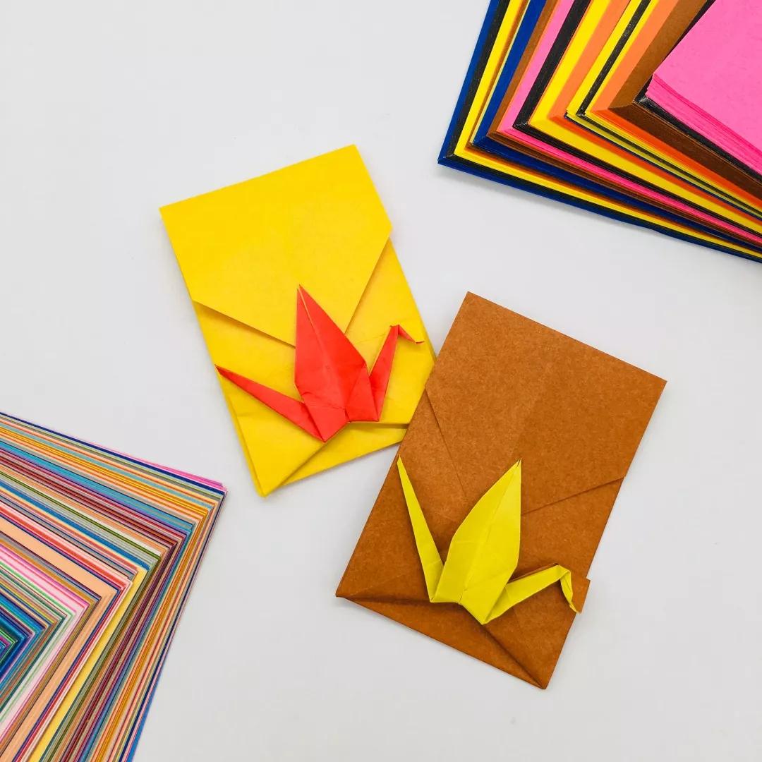 最简单的千纸鹤信封折法慢动作,折纸大全简单又漂亮的信封千纸鹤