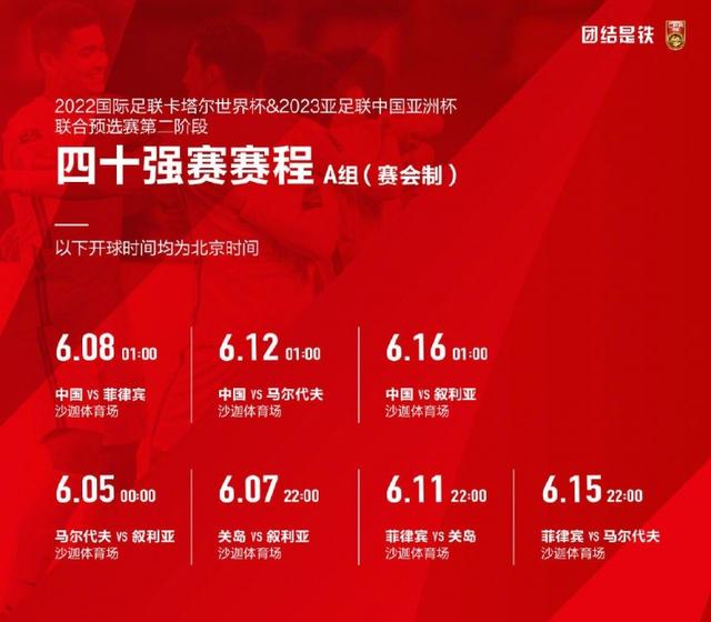 世界杯预选赛国足赛事时间表,世界杯预选赛亚洲区国足比赛时间